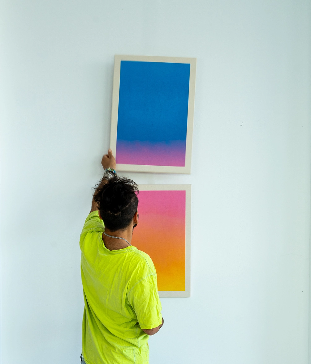 abstracte schilderij Edgar Simoni